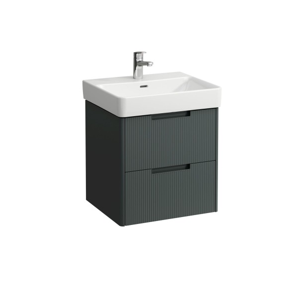LAUFEN Waschtischunterschrank JUNA 446x521x515 2 Schubl m. Griffmulde f.WT H810962 verkehrsgrau, H4