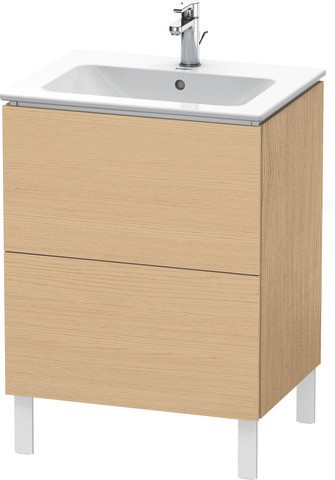 Duravit L-Cube Waschtischunterbau bodenstehend Natur Eiche Matt 620x481x704 mm - LC662503030