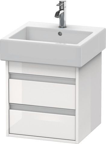 Duravit Ketho Waschtischunterbau wandhängend Weiß Hochglanz 450x440x480 mm - KT663502222