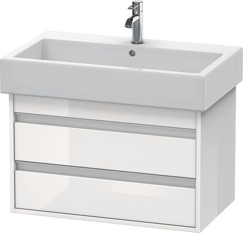 Duravit Ketho Waschtischunterbau wandhängend Weiß Hochglanz 750x440x480 mm - KT663702222