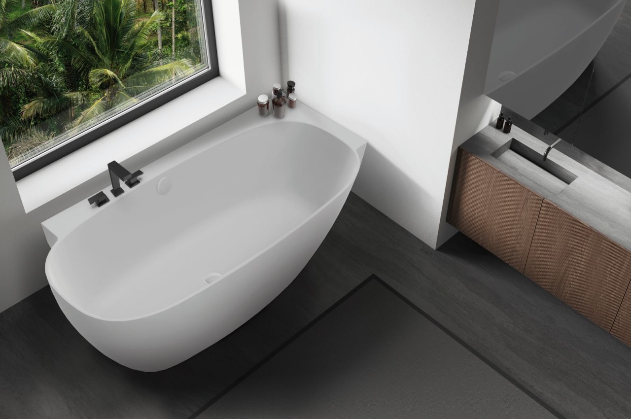 Hoesch Badewanne LaBrillante 1800x800 Ecke Rechts Weiß Matt, mit Überlauf, 4532.013 4532.013