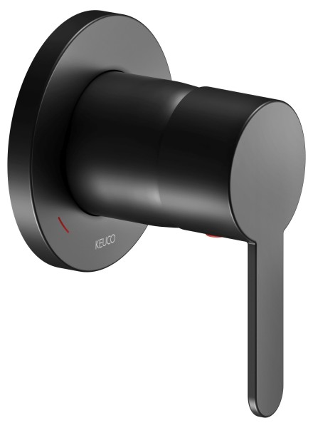 Keuco IXMO Flat Black Selection Einhebelmischer Unterputz, rund, schwarz matt