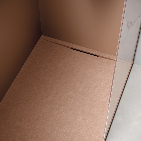 Fiora Duschwanne Limite, Struktur Pizarra, 1200x800x30