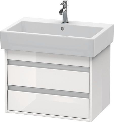 Duravit Ketho Waschtischunterbau wandhängend Weiß Hochglanz 650x440x480 mm - KT662402222