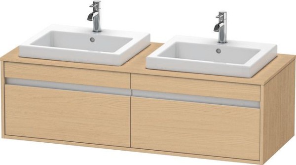 Duravit Ketho Konsolenwaschtischunterbau wandhängend Natur Eiche Matt 1400x550x426 mm - KT6797B3030
