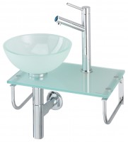 Benesan Entree-Rondo Benesan Entree-Rondo Waschtisch aus Glas, B:400, T:250/280, H:110mm, Farbe: Glas klar, BW 195.3