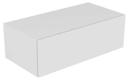 Keuco Sideboard Edition 11 31324, Bel., 1 Frt-Auszug, weiß/Glas weiß satiniert, 31324270100