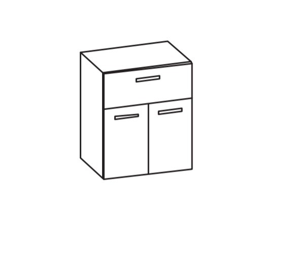 Artiqua 400 Midischrank, Eiche Ribbeck quer NB, 400-MTL-1-60-7187-444