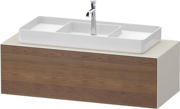 Duravit White Tulip Konsolenwaschtischunterbau wandhängend Amerikanischer Nussbaum & Nordic Weiß Mat