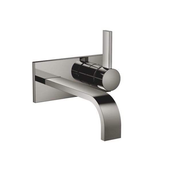 Dornbracht Waschtisch-Wand-Einhandbatterie mit Abdeckplatte MEM 36864782 Dark Chrome
