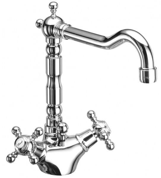 Herzbach Anais Classic Waschtischbatterie, mit Ablauf chrom-Gold, 32.454000.2.02