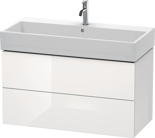 Duravit L-Cube Waschtischunterbau wandhängend Weiß Hochglanz 984x459x544 mm - LC627802222