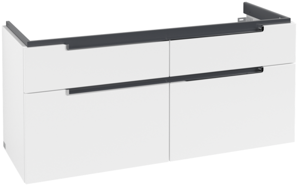 Villeroy & Boch Waschtischunterschrank Subway 2.0 A917 1287x590x449mm Griff chromfarbig glänzend Whi