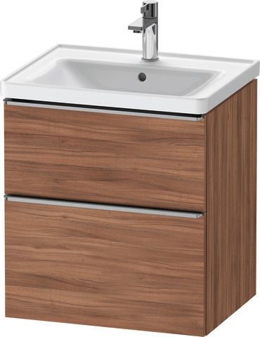 Duravit D-Neo Waschtischunterbau wandhängend Nussbaum Matt 584x452x625 mm - DE4359070790000