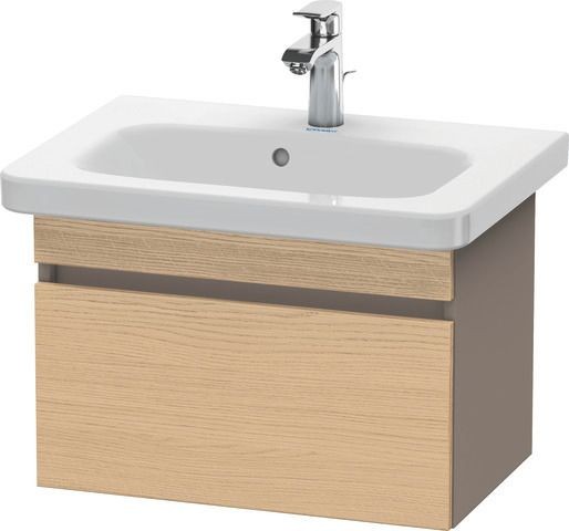 Duravit DuraStyle Waschtischunterbau wandhängend Natur Eiche & Basalt Matt 580x368x398 mm - DS637903