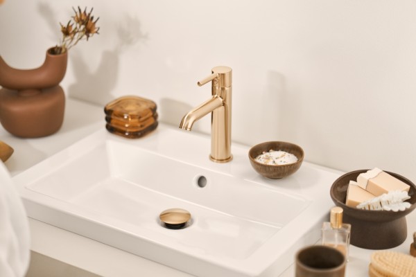 Hansa Einhandmischer Waschtisch-Batterie HANSAVANTIS Style 5437, 133 mm Bronze gebürstet, 5437220781