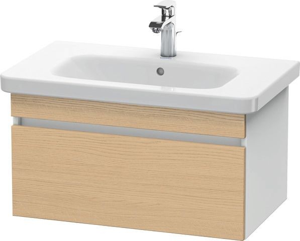 Duravit DuraStyle Waschtischunterbau wandhängend Natur Eiche & Weiß Matt 730x448x398 mm - DS63810301