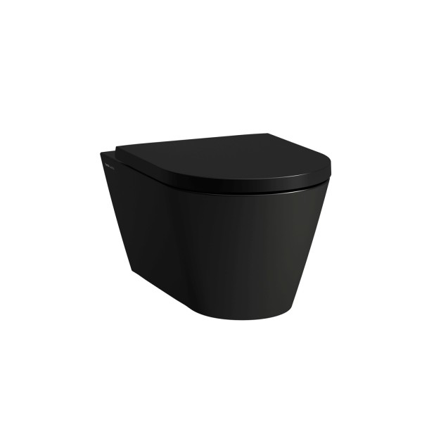 LAUFEN Wand-Tiefspül-WC Kartell 545x370, spülrandlos, schwarz matt, H8203377160001