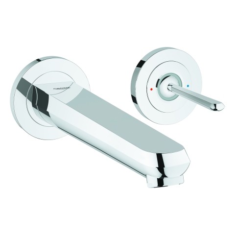 Grohe 2-Loch-Waschtisch-Wandbatterie Eurodisc Joystick 19969 FMS Ausladung 230mm chrom, 19969000