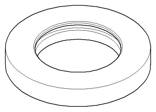 Dornbracht Rosette Ersatzteile 092810132 D. 59 x D. 35 x 9 mm Platin gebürstet