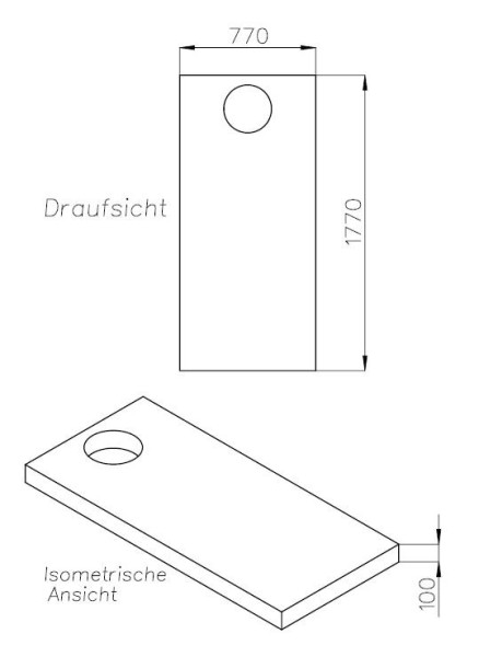 Neuesbad Wannenträger für Laufen Pro Abl. kurze Seite 180x80x4,6