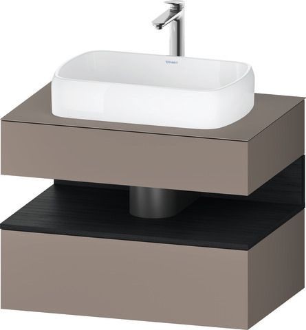 Duravit Qatego Konsolenwaschtischunterbau wandhängend Basalt Matt 800x550x600 mm - QA4730016430000