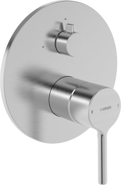 Hansa Einhandmischer FM-Set f. zwei Abgänge, HANSAVANTIS 8260 Rosette rund Stahl, 8260902780