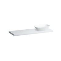 Laufen Waschtisch-Platte Laufen Waschtisch-Platte Palomba mit Ausschnitt rechts 1290x475x45mm weiss matt