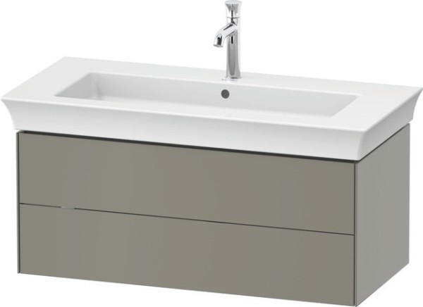 Duravit White Tulip Waschtischunterbau wandhängend Stein Grau Seidenmatt 984x458x410 mm - WT43420929