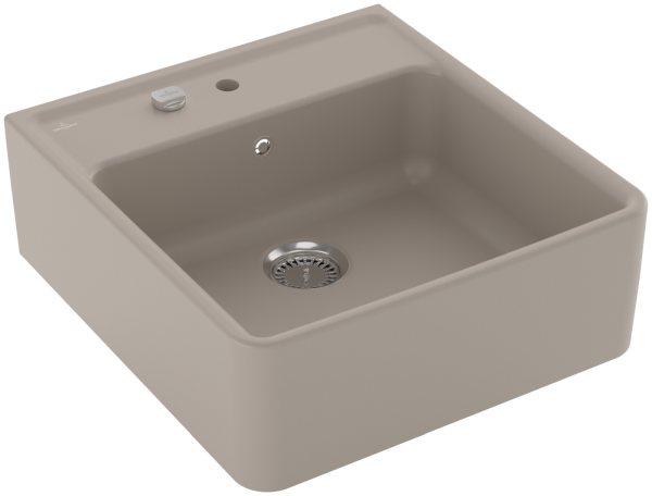 Villeroy & Boch Spülstein 595x630mm Exc-Garn. Spülbecken m.tig Keram. Almond cplus, 632062AM