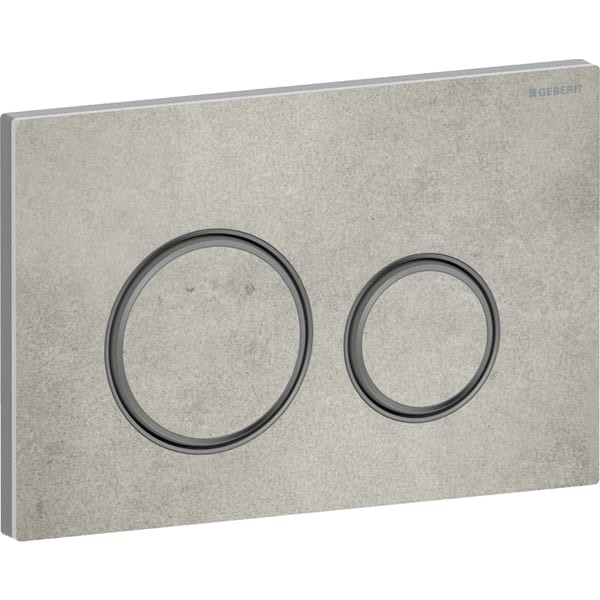 Geberit Betätigungsplatte Sigma21, für 2-Mengen-Spülung schwarzchrom, Betonoptik, 115651JV1