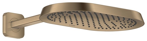 Hansgrohe AXOR ShowerSphere Kopfbrause 370/220 1jet mit Brausearm, Brushed Bronze, 39748140