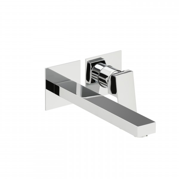 Herzbach neo castell Waschtisch Wandarmatur 80x80 Auslauf 240, Chrom, 12.203757.1.01