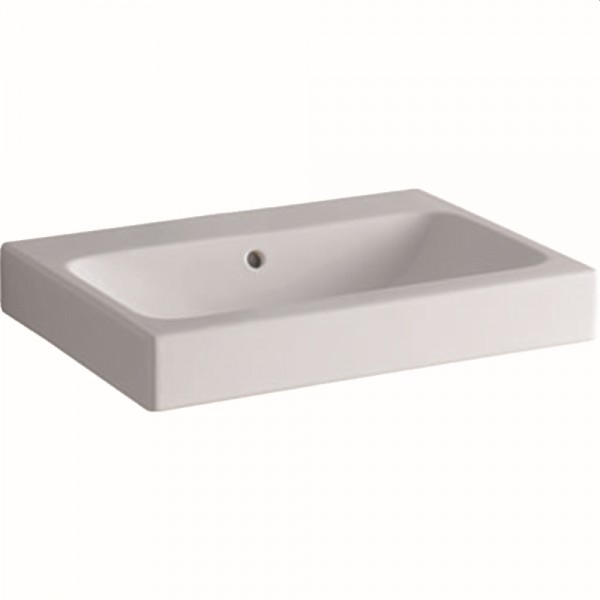 Geberit Waschtisch iCon, ohne Hahnloch, B: 600 cm, T: 485 mm, 124063600, weiss mit Keratec