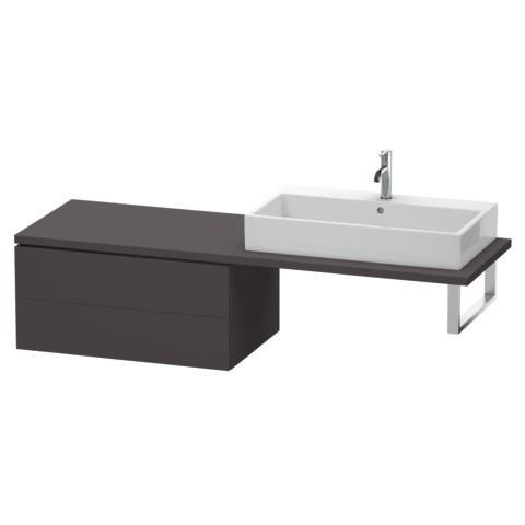 Duravit L-Cube Unterschrank für Konsole Graphit Supermatt 820x547x400 mm - LC583908080