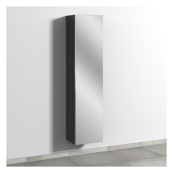 Sanipa 3way Hochschrank mit 1 Doppelspiegeltür, Anthrazit-Matt
