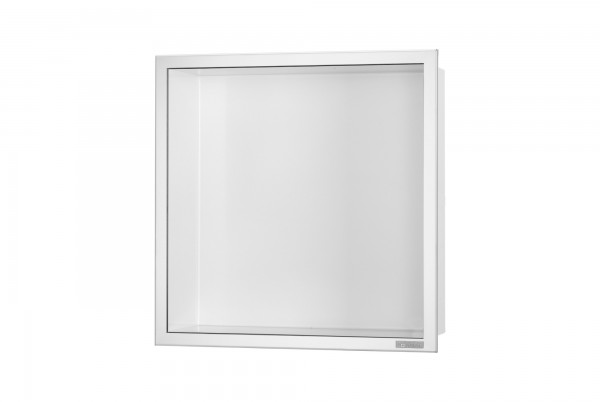 ESS BOX 10 Weiß Wandnische 30x30x10 cm mit Rahmen Poliert, inkl. Rohbauset, BOX-30x30x10-PW