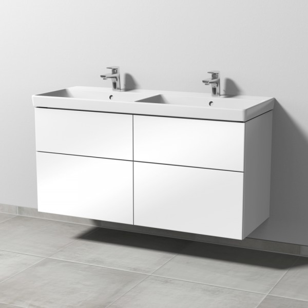 Sanipa 3way Waschtischunterbau zu Villeroy & Boch Avento Waschtisch mit 4 Auszügen, Weiß-Glanz
