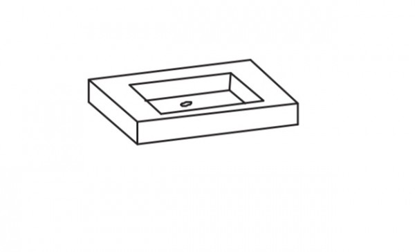 Artiqua 112 Quarton-Waschtisch, Grau, 112-QWT50-85-0-G