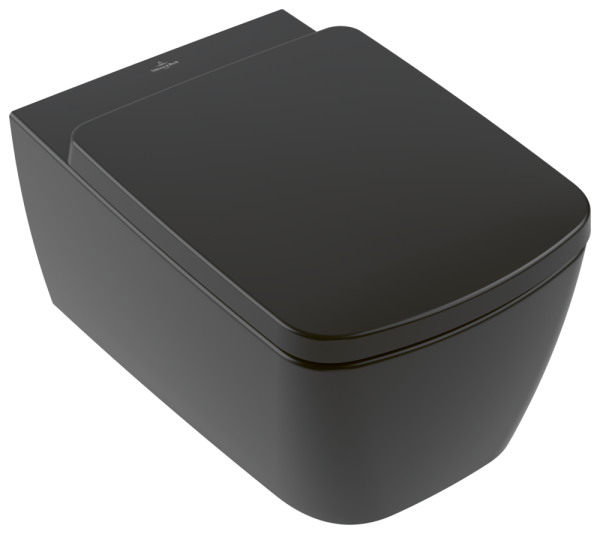 Villeroy & Boch Tiefspül-WC Subway 3.0 370x560x355mm Eckig wandh Abg waagr m TwistFl Pure Blackc+