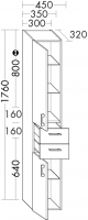 Burgbad Hochschrank Sys30 Burgbad Hochschrank Sys30 PG2 1760x450x320 Frassino Dekor Cappuccino, HS4537RF3163