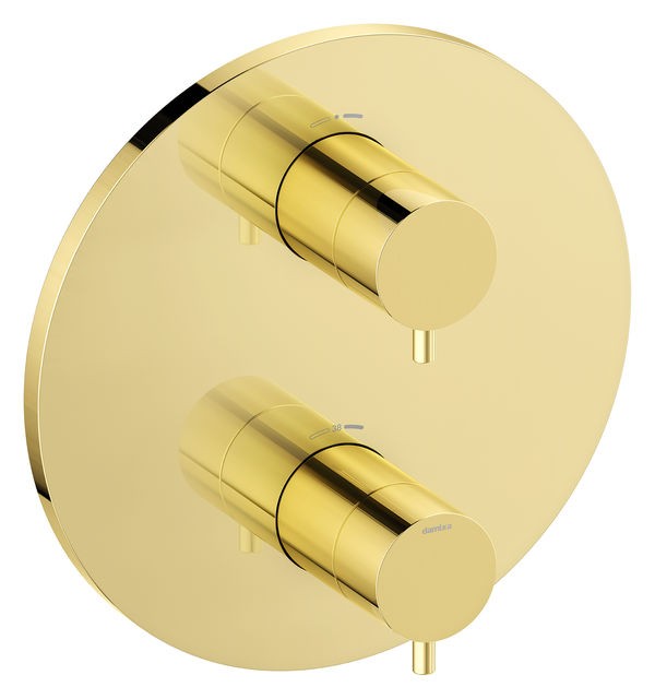 Damixa 2-Wege Unterputz Thermostat, messing poliert PVD, 767067700 767067700