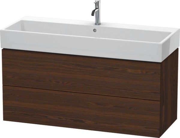Duravit L-Cube Waschtischunterbau wandhängend Nussbaum gebürstet Matt 1184x459x544 mm - LC627906969