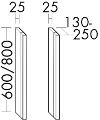 Burgbad Leuchte Sys30 PG4 Sana 600x25x140-250 Eiche Natur, ACEP025F3445 ACEP025F3445