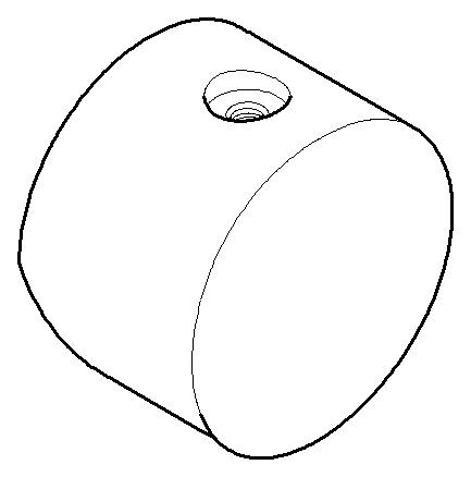 Dornbracht Griff Ersatzteile 092088040 D. 43 x 29 mm Messing gebürstet (23kt Gold)