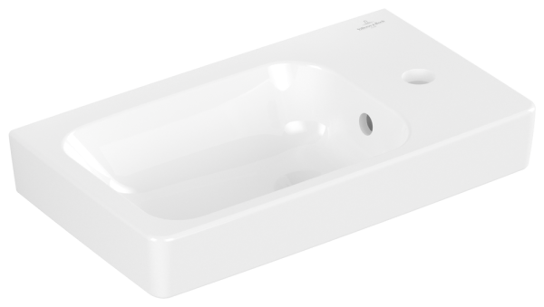Villeroy & Boch Handwaschbecken Architectura 480x275mm, Becken links , 1 Hahnloch mit Überlauf Weis