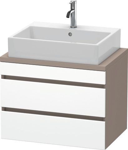 Duravit DuraStyle Konsolenwaschtischunterbau wandhängend Weiß & Basalt Matt 700x478x512 mm - DS53060