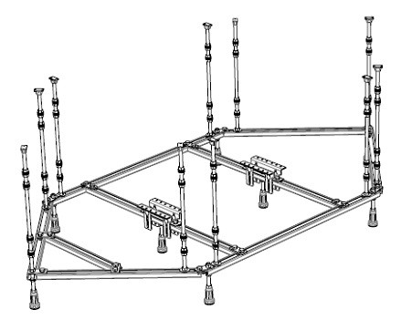 Hoesch Untergestell für Badewanne Sechseck 1600x750