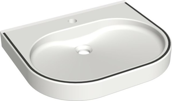 KWC Aquarotter Waschtisch, VARIUScare, MIRANIT, 550x120x450 mm, barr-frei, Farbstreifen, 2030020959