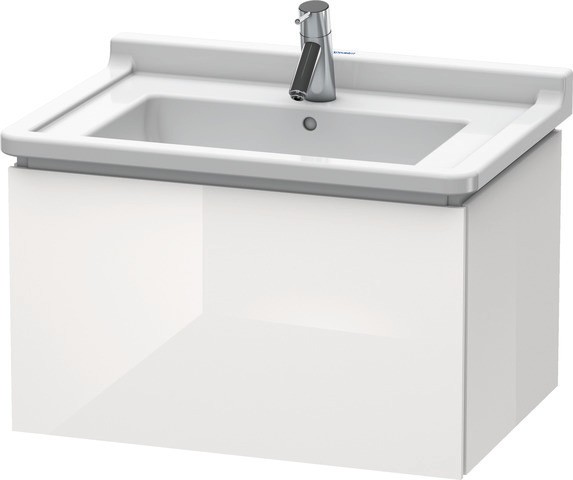 Duravit L-Cube Waschtischunterbau wandhängend Weiß Hochglanz 670x469x408 mm - LC616408585
